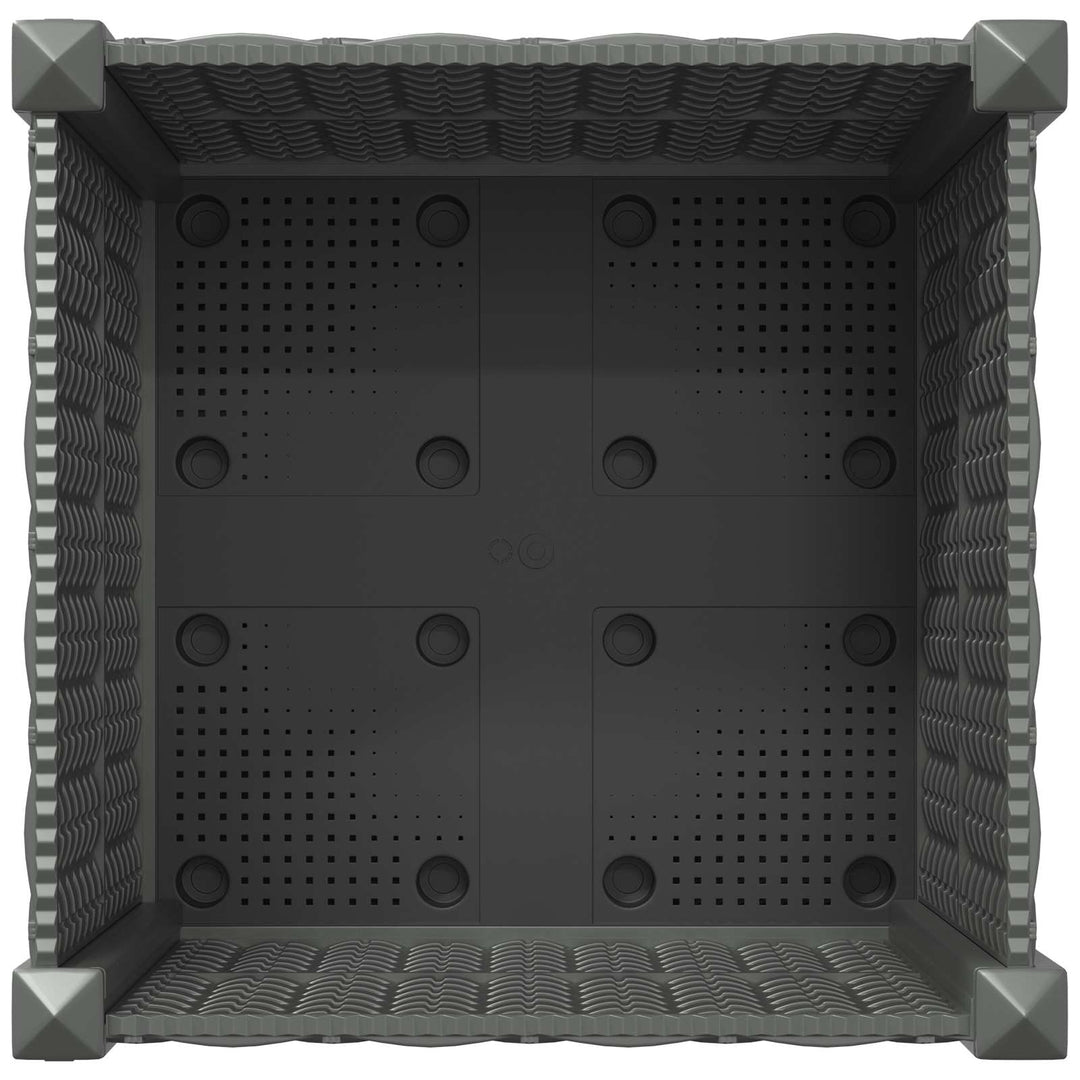 Havekrukke med hjul Lysegrå 40 x 40 x 48 cm PP