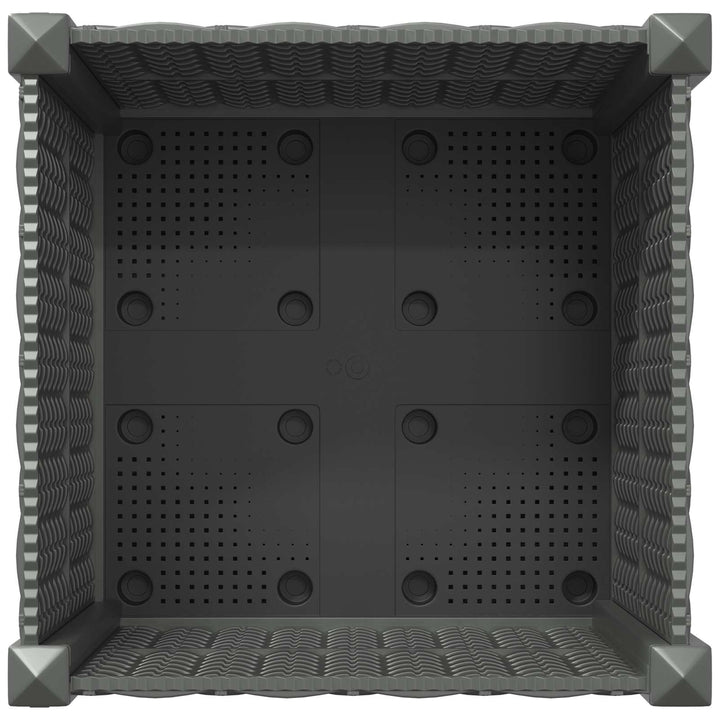Havekrukke med hjul Lysegrå 40 x 40 x 48 cm PP