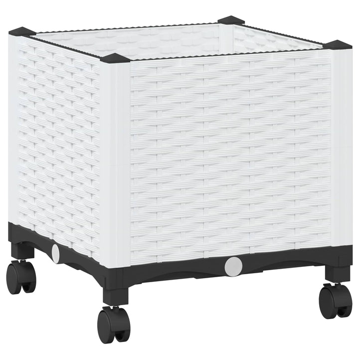 Havekrukke med hjul Hvid 40 x 40 x 48 cm PP