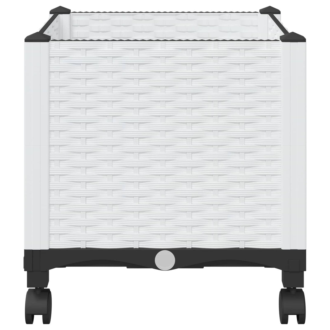 Havekrukke med hjul Hvid 40 x 40 x 48 cm PP