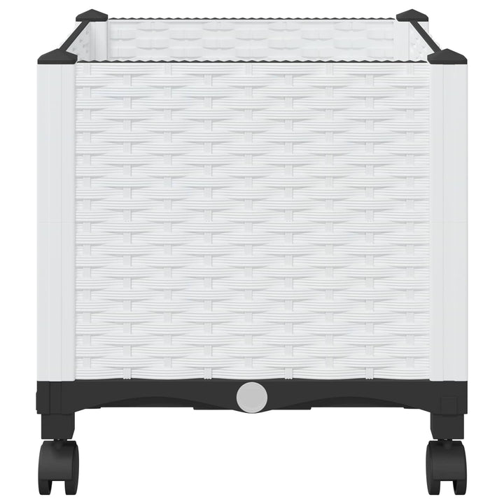 Havekrukke med hjul Hvid 40 x 40 x 48 cm PP