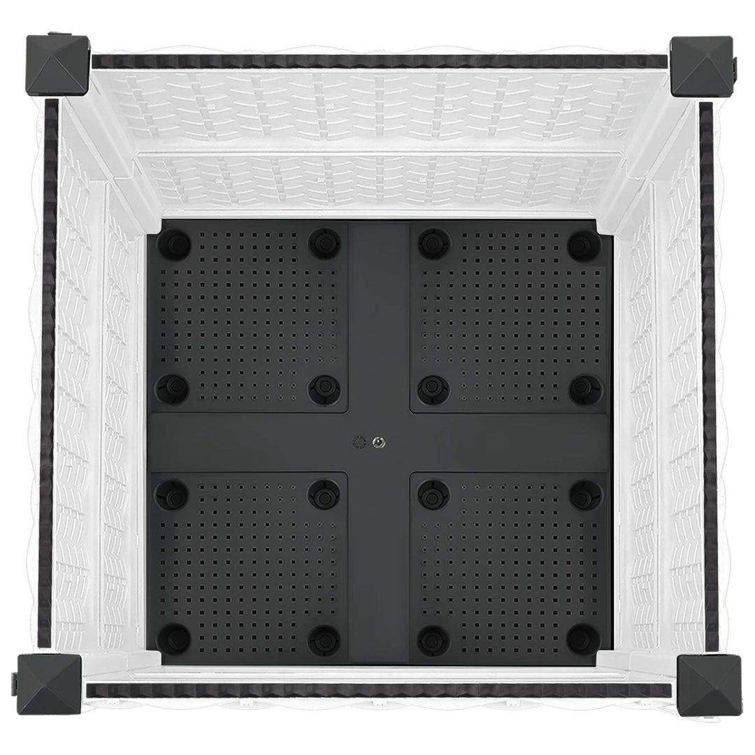 Havekrukke med hjul Hvid 40 x 40 x 48 cm PP