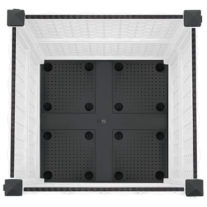 Havekrukke med hjul Hvid 40 x 40 x 48 cm PP