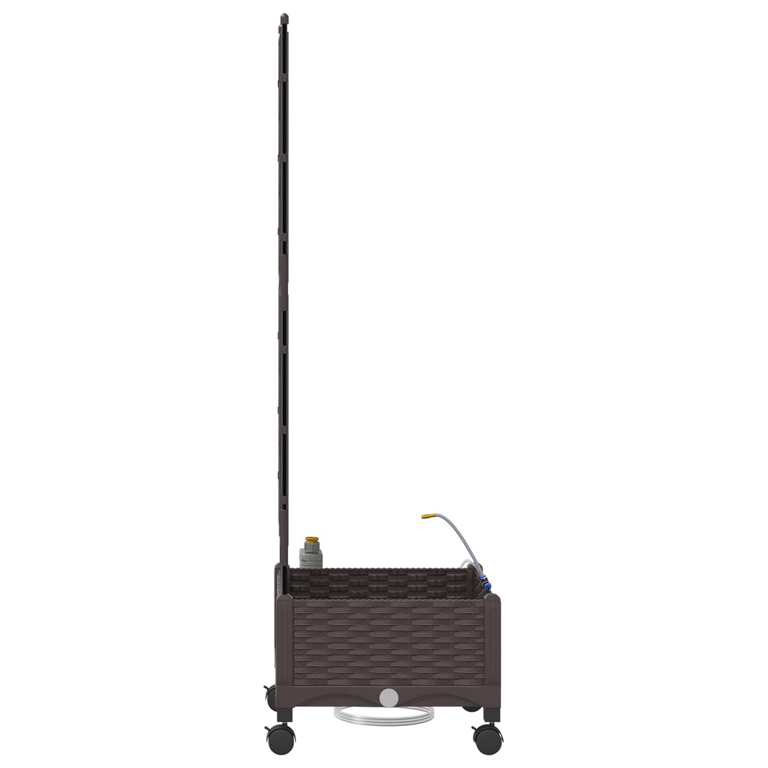 Havekrukke med vanding og hjul Brun 40 x 40 x 132 cm PP