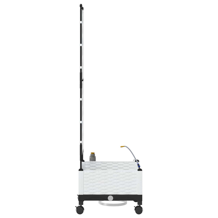 Havekrukke med vanding og hjul Hvid 40 x 40 x 132 cm PP