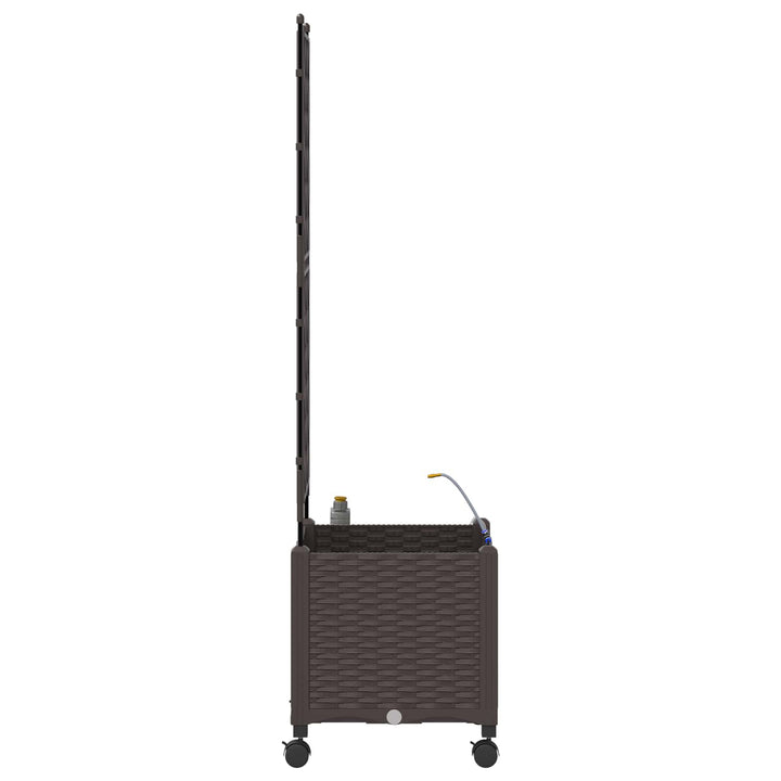 Havekrukke med vanding og hjul Brun 40 x 40 x 148 cm PP
