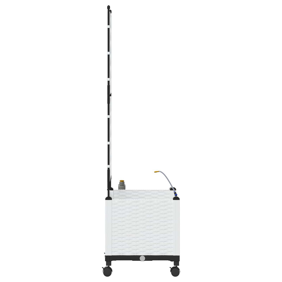 Havekrukke med vanding og hjul Hvid 40 x 40 x 148 cm PP