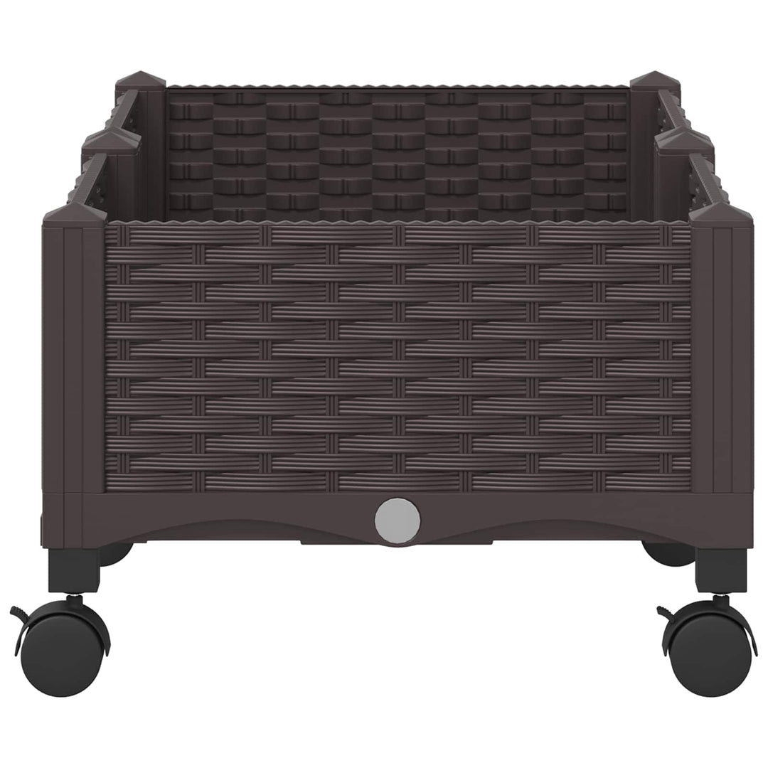 Havekrukke med hjul Brun 80 x 40 x 29 cm PP