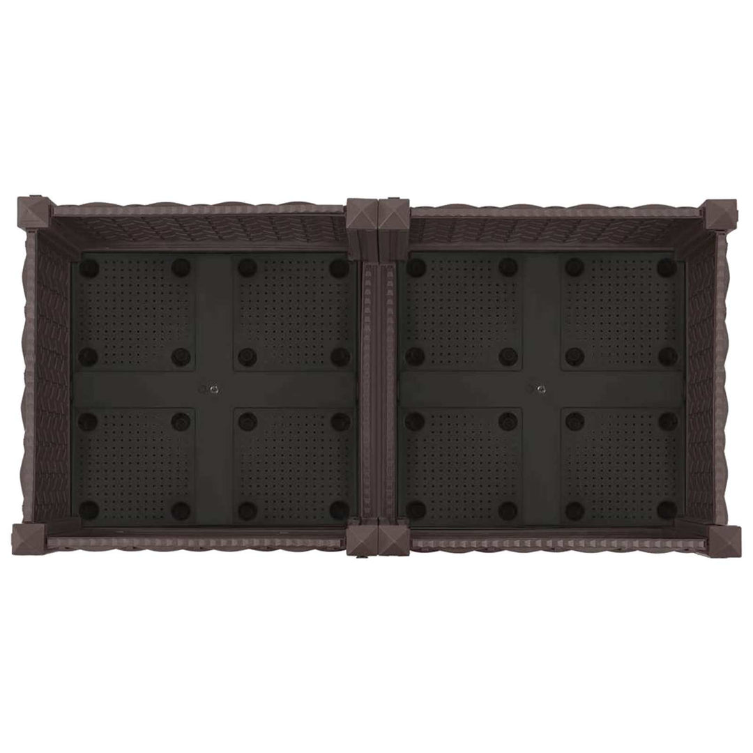 Havekrukke med hjul Brun 80 x 40 x 29 cm PP