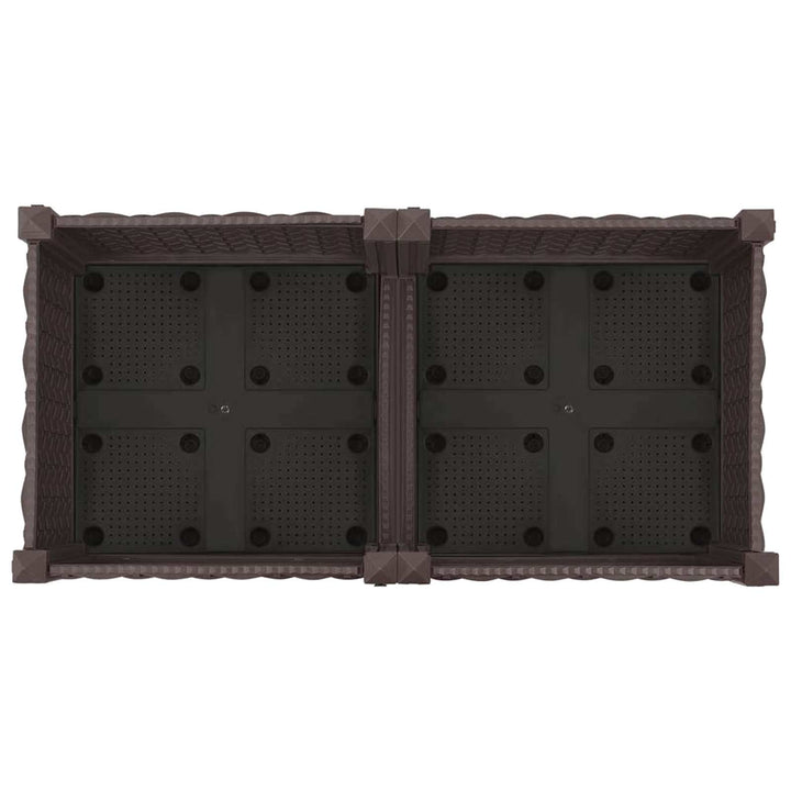 Havekrukke med hjul Brun 80 x 40 x 29 cm PP