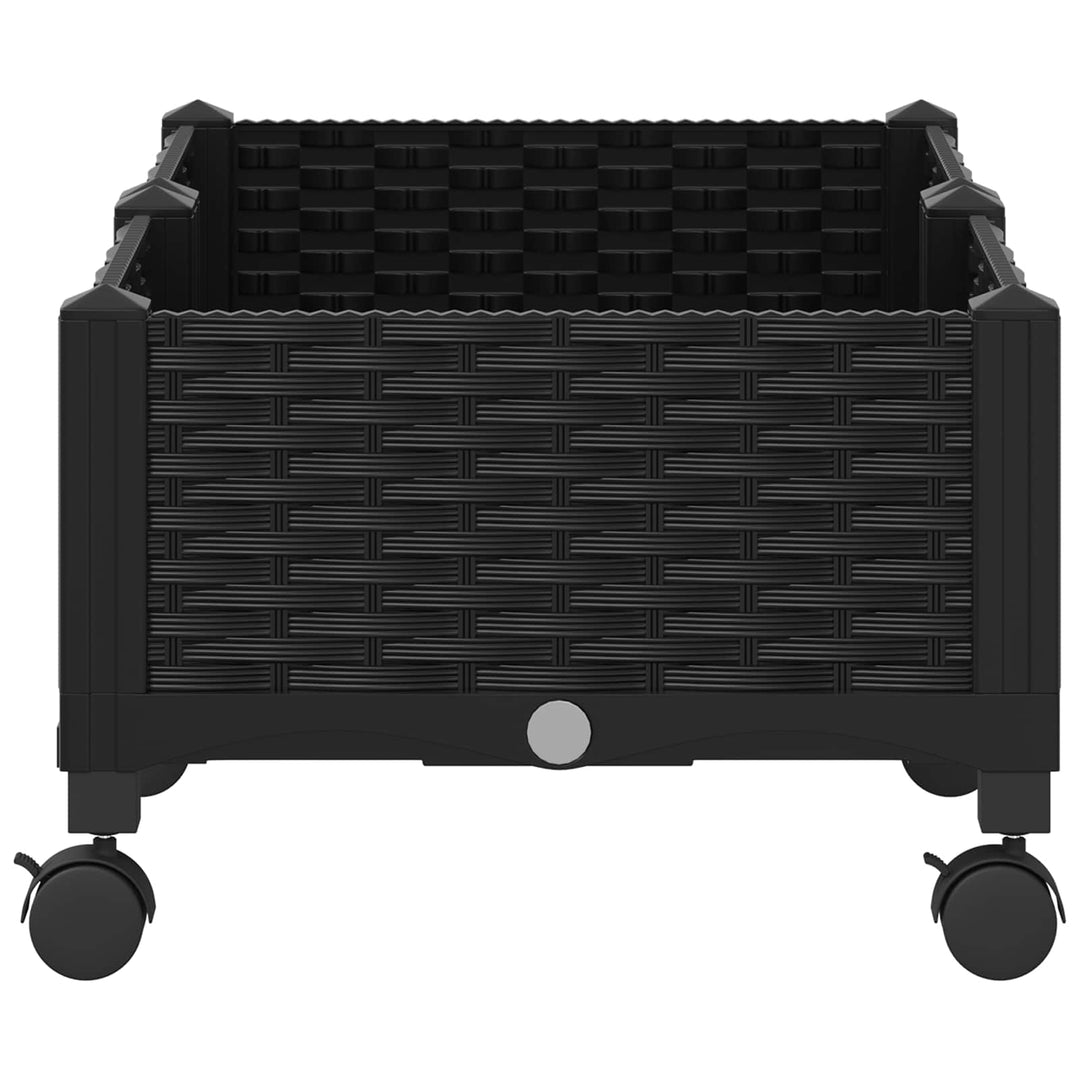 Havekrukke med hjul Sort 80 x 40 x 29 cm PP