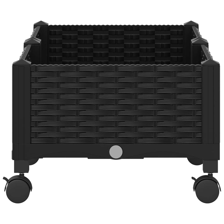 Havekrukke med hjul Sort 80 x 40 x 29 cm PP