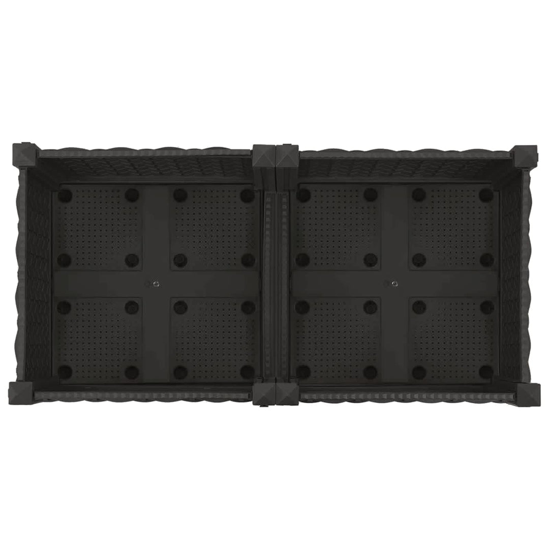 Havekrukke med hjul Sort 80 x 40 x 29 cm PP