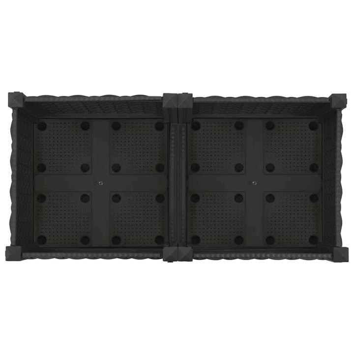 Havekrukke med hjul Sort 80 x 40 x 29 cm PP