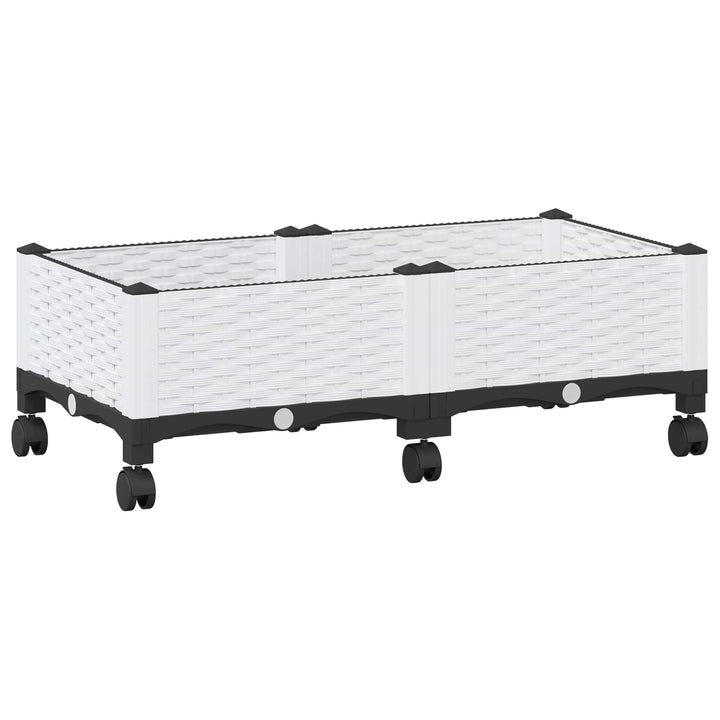 Havekrukke med hjul Hvid 80 x 40 x 33 cm PP