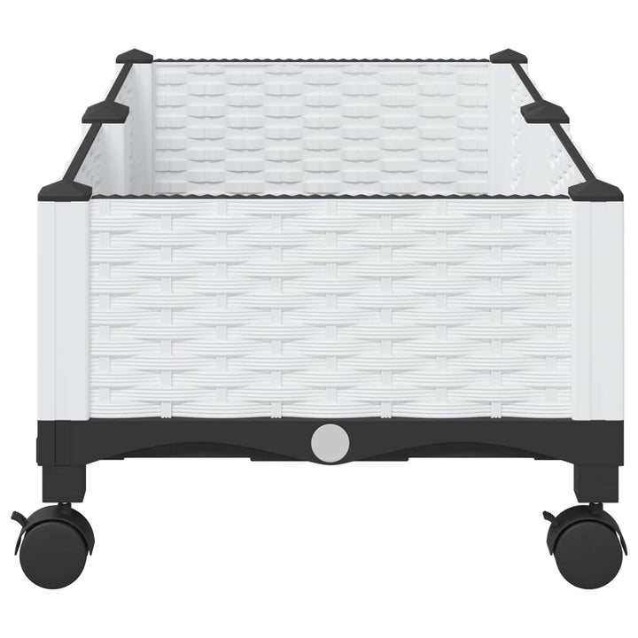 Havekrukke med hjul Hvid 80 x 40 x 33 cm PP