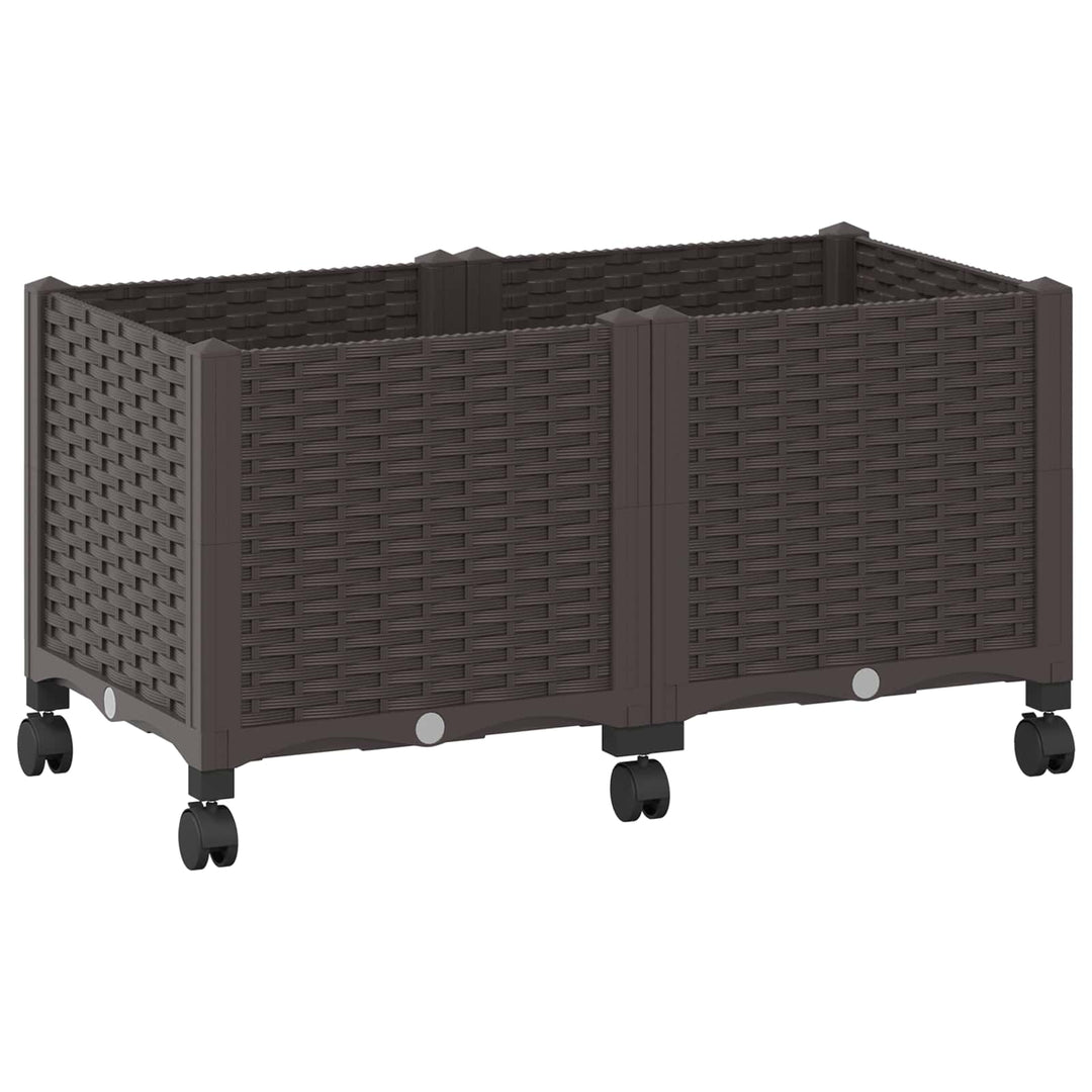 Havekrukke med hjul Brun 80 x 40 x 44 cm PP