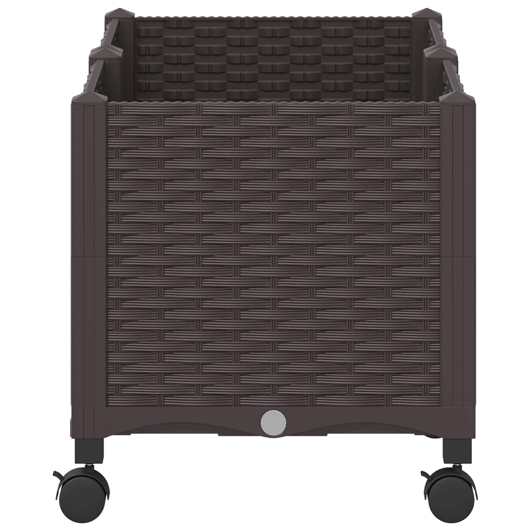 Havekrukke med hjul Brun 80 x 40 x 44 cm PP