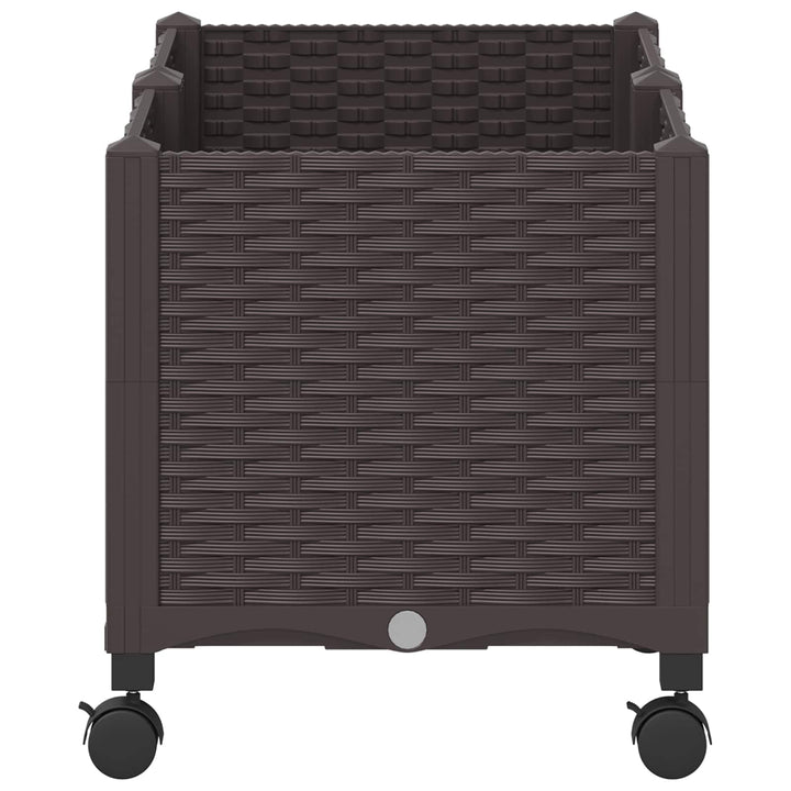 Havekrukke med hjul Brun 80 x 40 x 44 cm PP