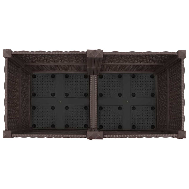 Havekrukke med hjul Brun 80 x 40 x 44 cm PP