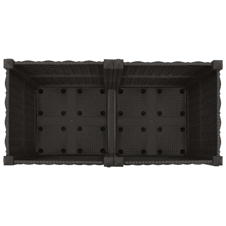 Havekrukke med hjul Sort 80 x 40 x 44 cm PP