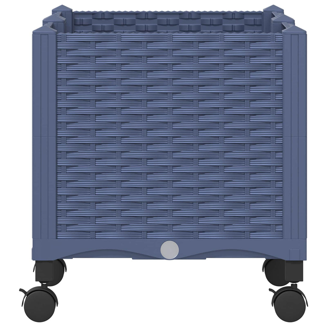 Havekrukke med hjul Blå Grå 80 x 40 x 48 cm PP