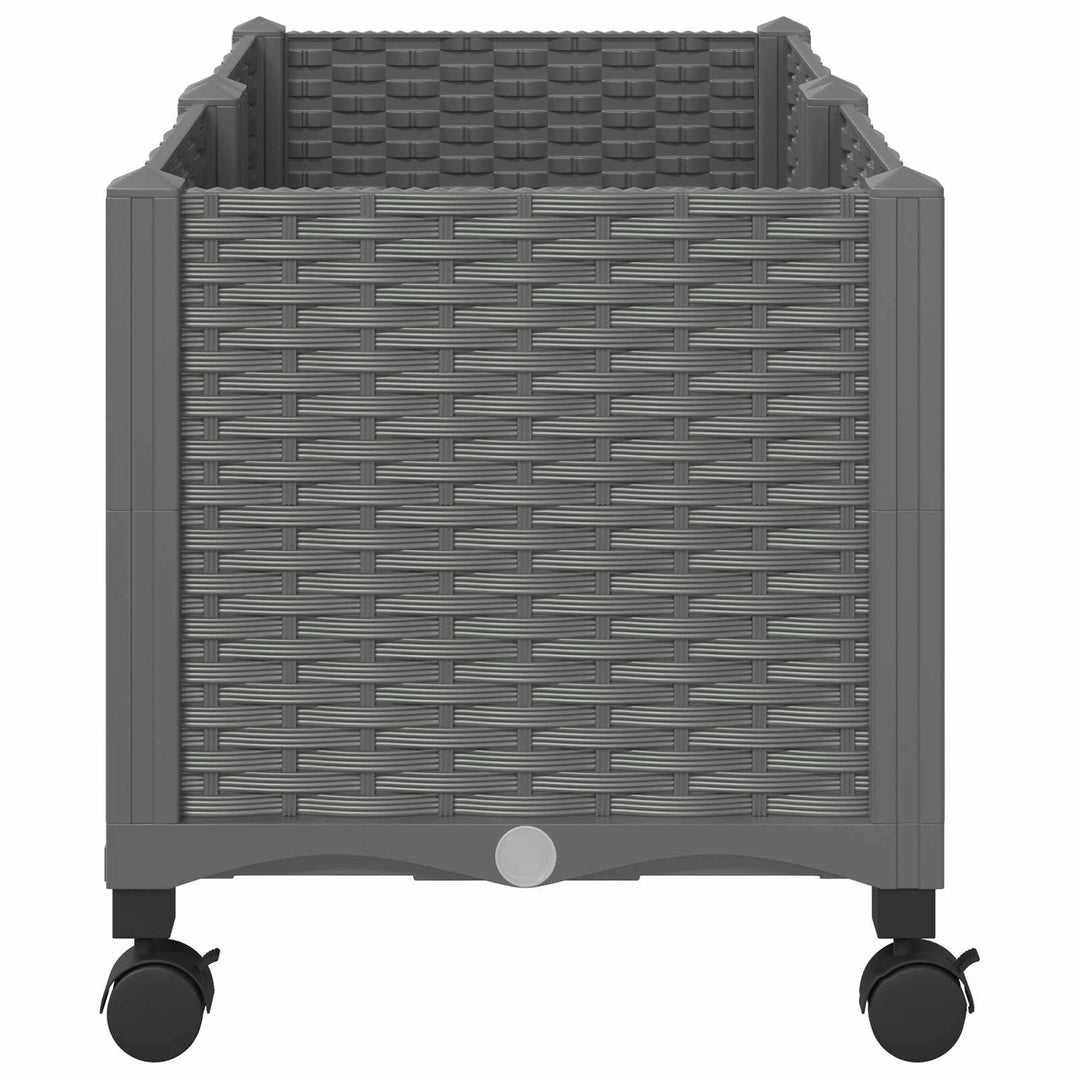 Havekrukke med hjul Lysegrå 80 x 40 x 48 cm PP