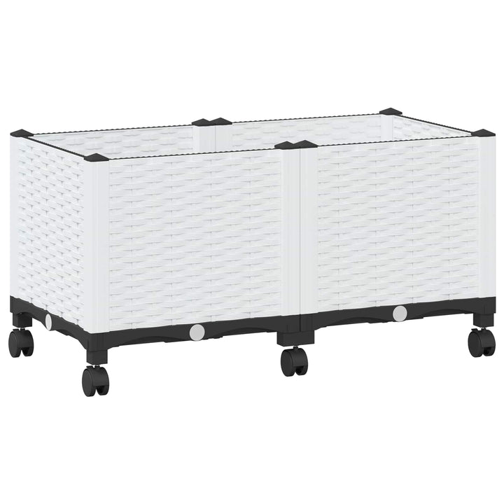 Havekrukke med hjul Hvid 80 x 40 x 48 cm PP