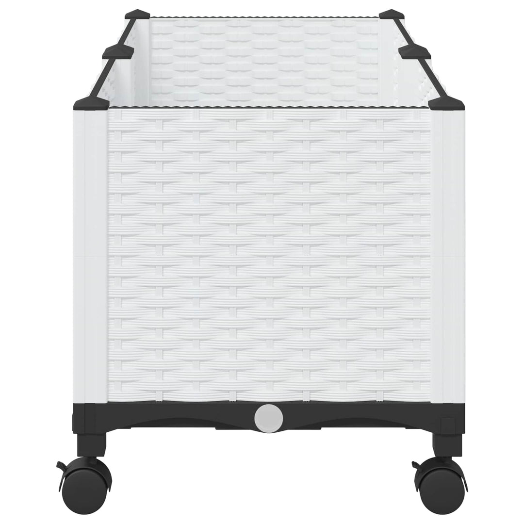 Havekrukke med hjul Hvid 80 x 40 x 48 cm PP