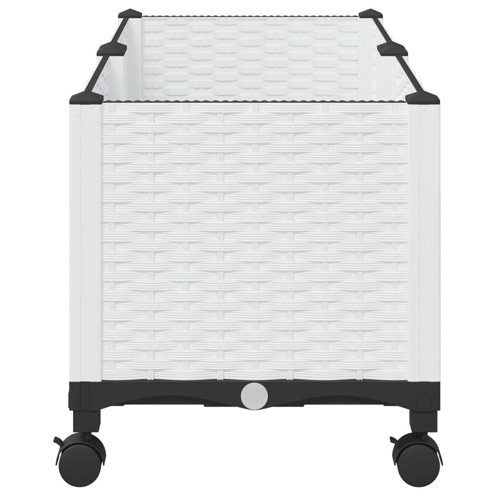 Havekrukke med hjul Hvid 80 x 40 x 48 cm PP