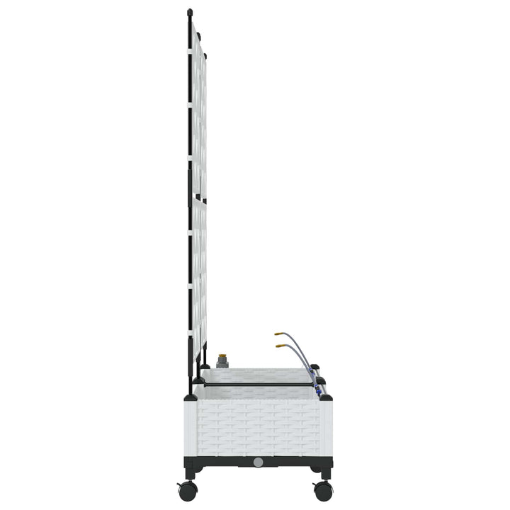 Havekrukke med vanding og hjul 2 stk. Hvid 80 x 40 x 132 cm PP