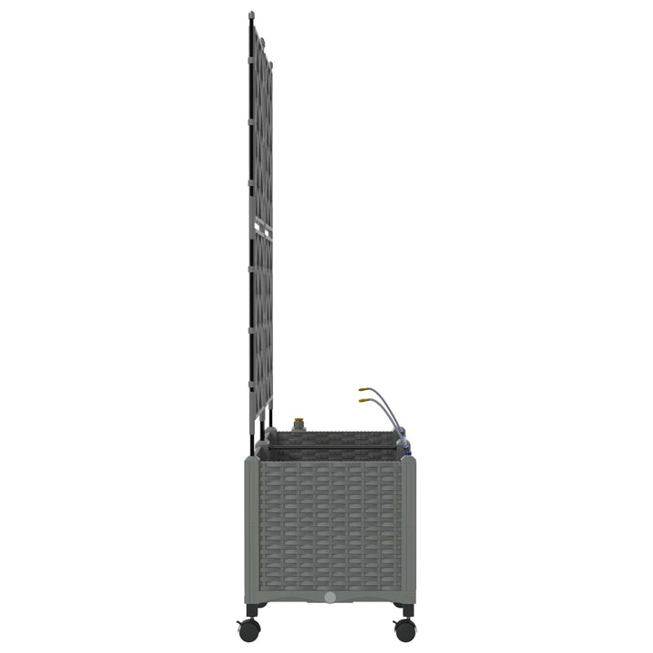 Havekrukke med vanding og hjul 2 stk. Lysegrå 80 x 40 x 148 cm