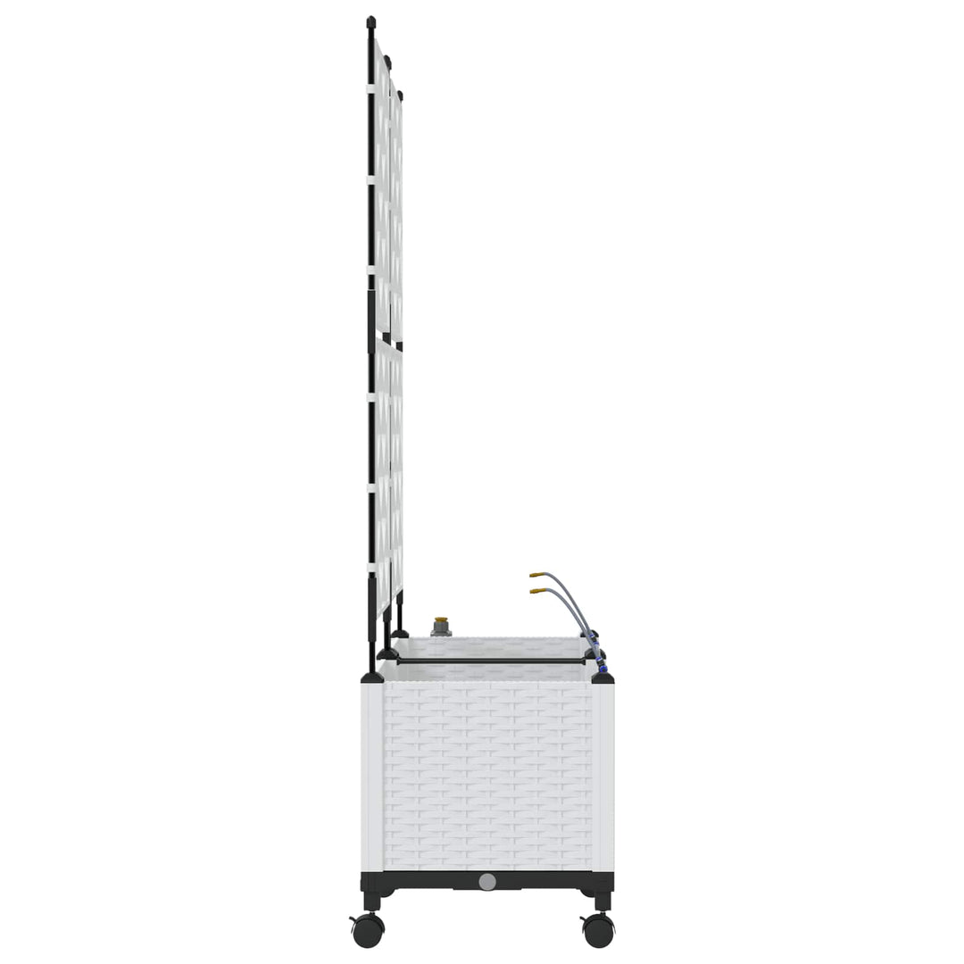 Havekrukke med vanding og hjul 2 stk. Hvid 80 x 40 x 148 cm PP