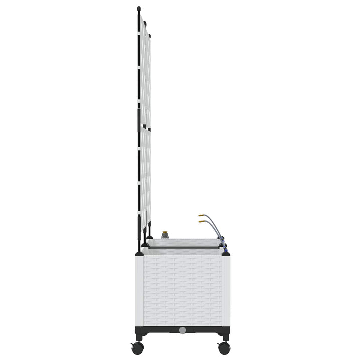 Havekrukke med vanding og hjul 2 stk. Hvid 80 x 40 x 148 cm PP