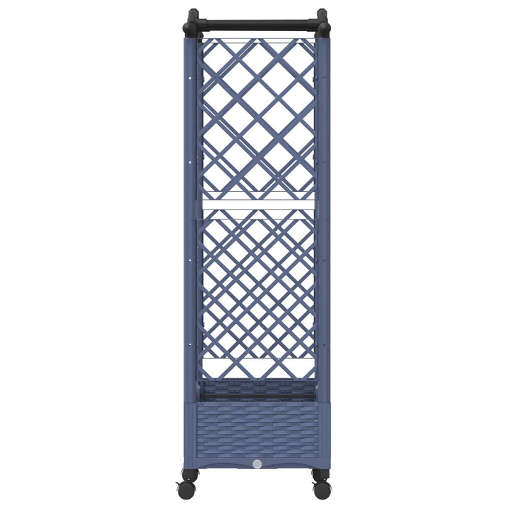 Hævet Bed med Trellis og Tag Grå 124 x 40 x 129 cm PP