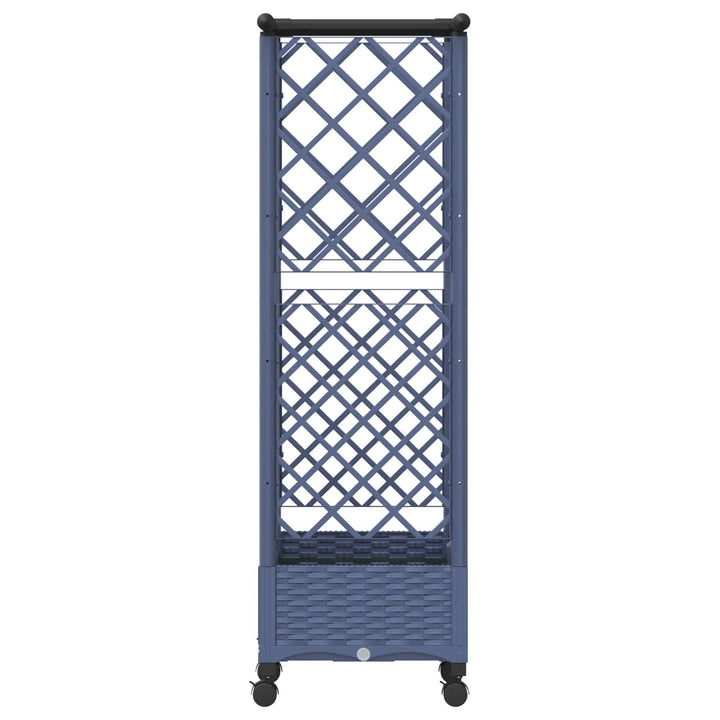 Hævet Bed med Trellis og Tag Grå 124 x 40 x 127 cm PP