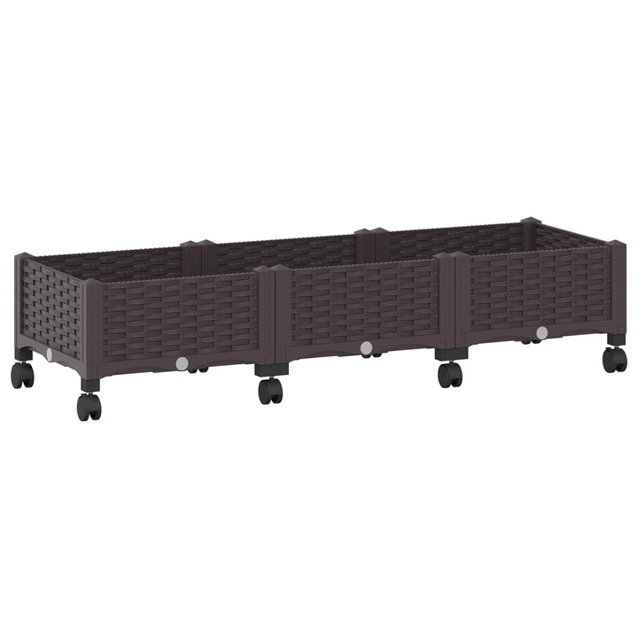 Havekrukke med hjul Brun 120 x 40 x 29 cm PP