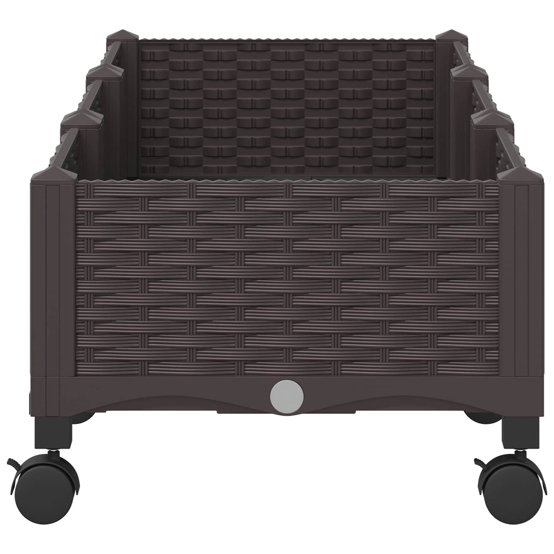 Havekrukke med hjul Brun 120 x 40 x 29 cm PP