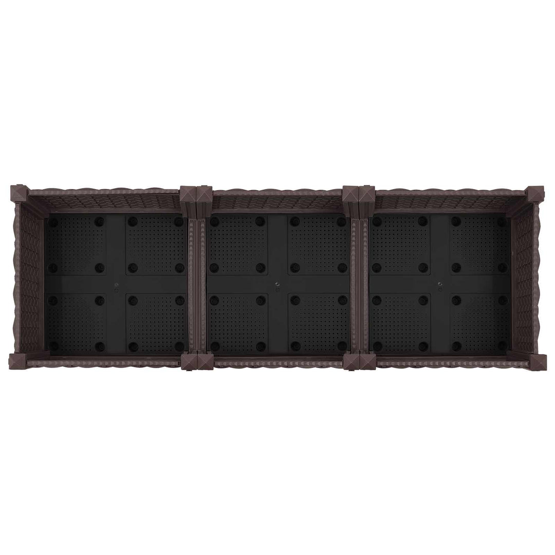 Havekrukke med hjul Brun 120 x 40 x 29 cm PP