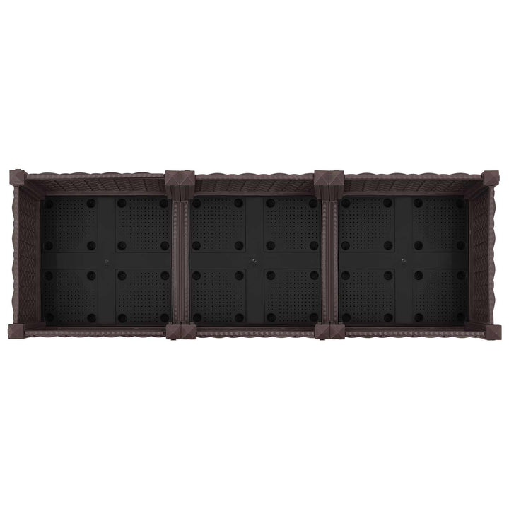 Havekrukke med hjul Brun 120 x 40 x 29 cm PP