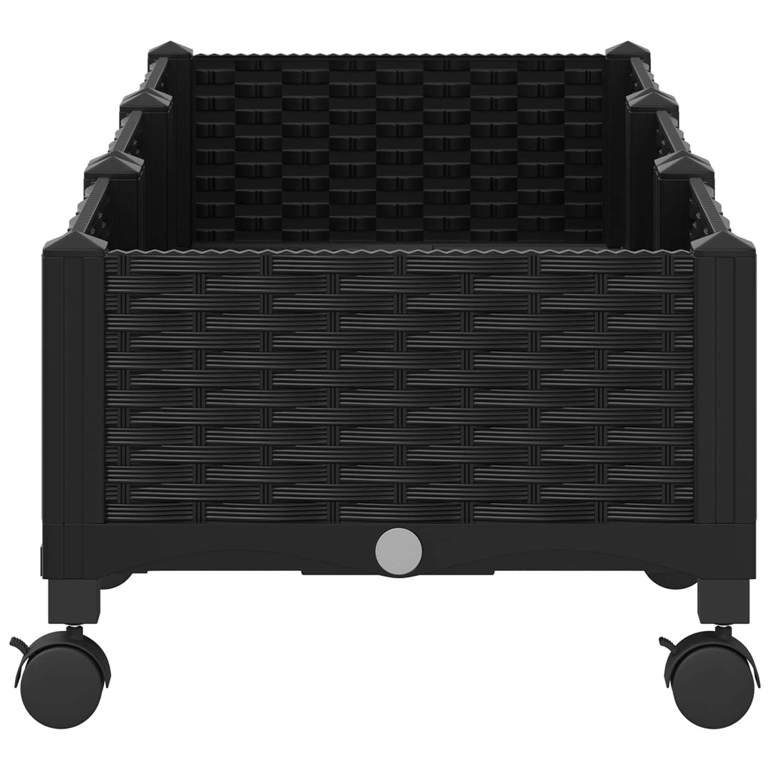 Havekrukke med hjul Sort 120 x 40 x 29 cm PP