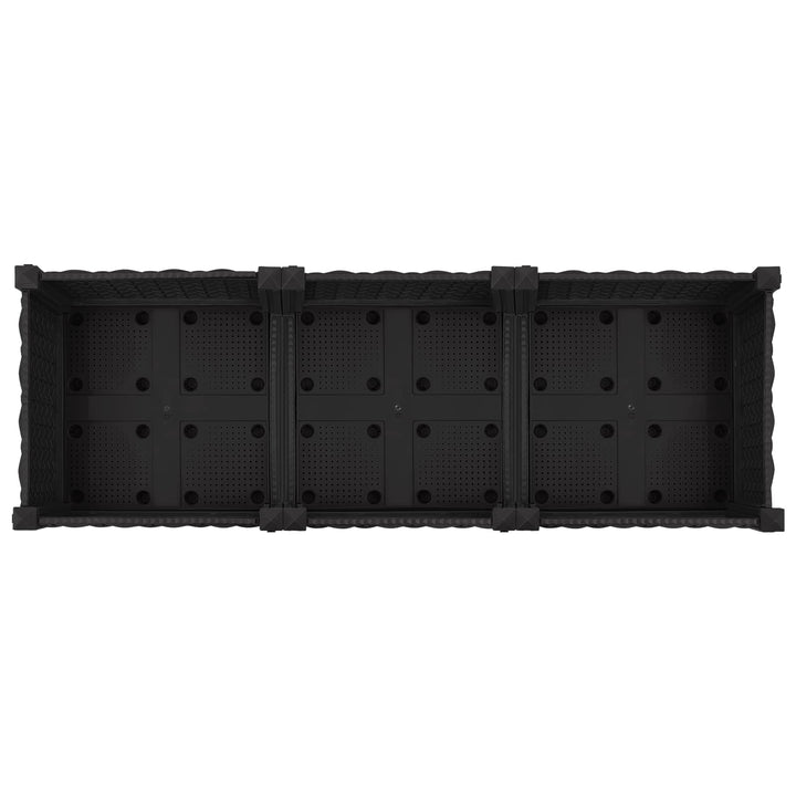 Havekrukke med hjul Sort 120 x 40 x 29 cm PP