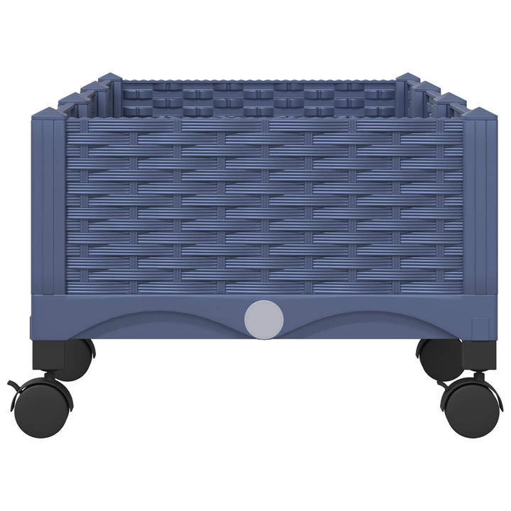 Havekrukke med hjul Blå Grå 120 x 40 x 33 cm PP