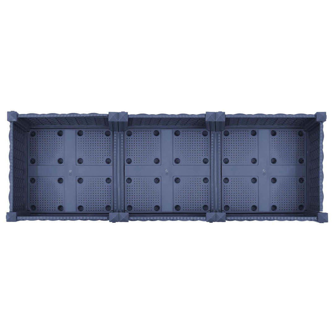 Havekrukke med hjul Blå Grå 120 x 40 x 33 cm PP