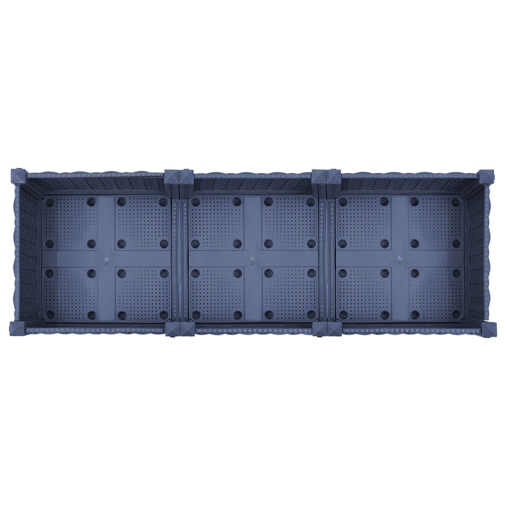 Havekrukke med hjul Blå Grå 120 x 40 x 33 cm PP