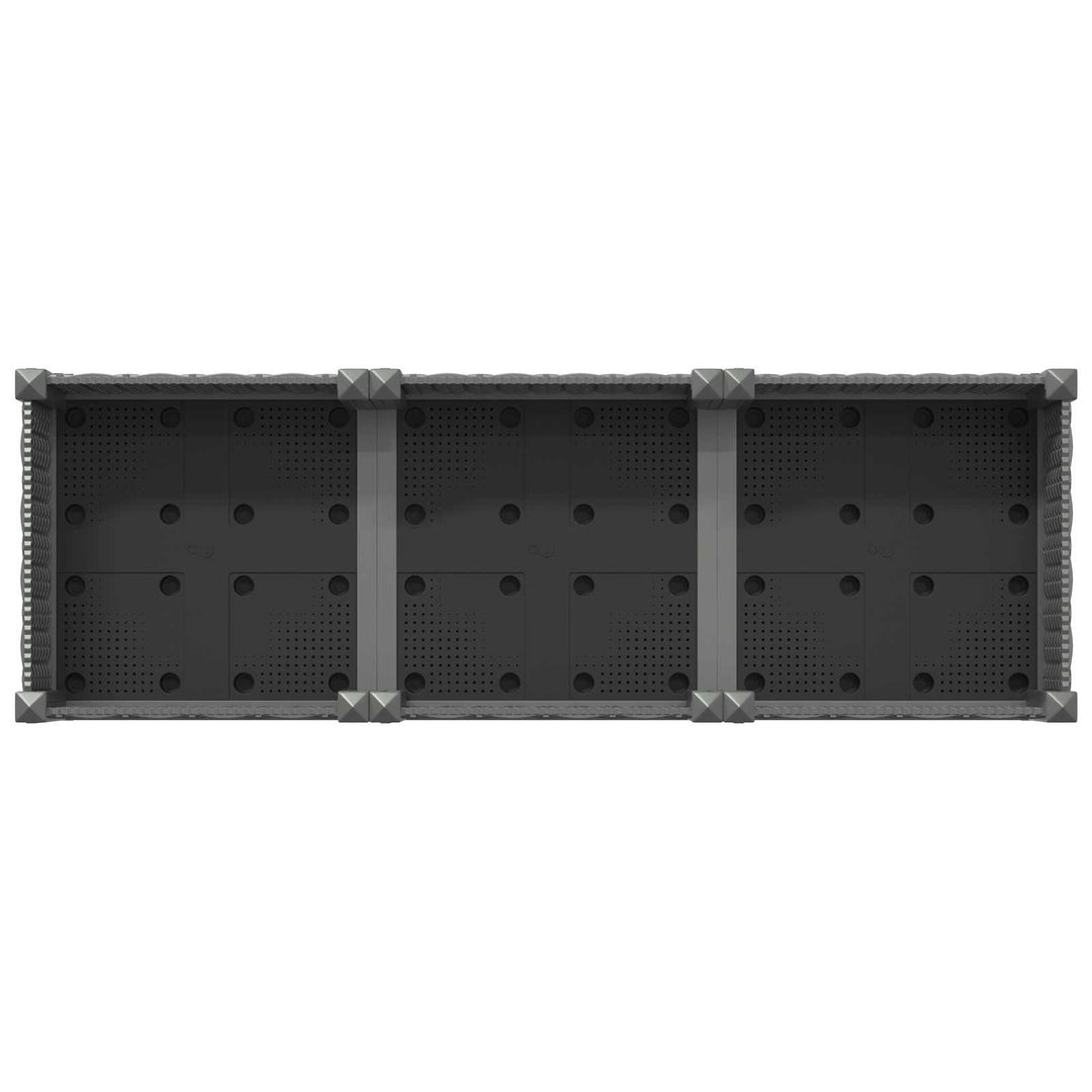 Havekrukke med hjul Lysegrå 120 x 40 x 33 cm PP