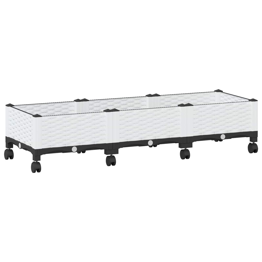 Havekrukke med hjul Hvid 120 x 40 x 33 cm PP