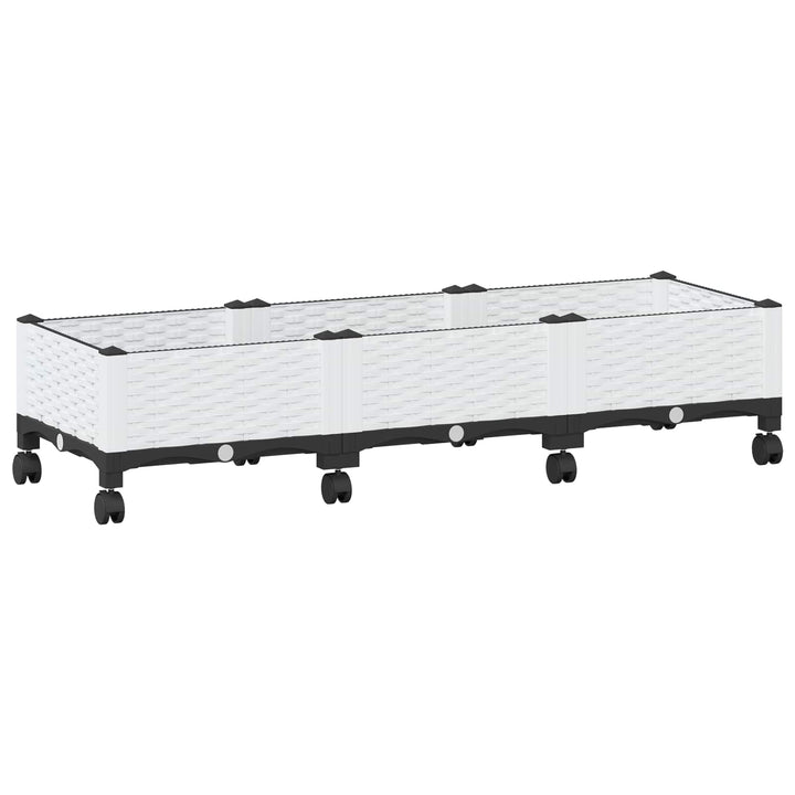 Havekrukke med hjul Hvid 120 x 40 x 33 cm PP