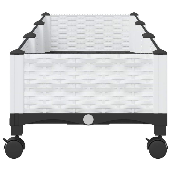 Havekrukke med hjul Hvid 120 x 40 x 33 cm PP