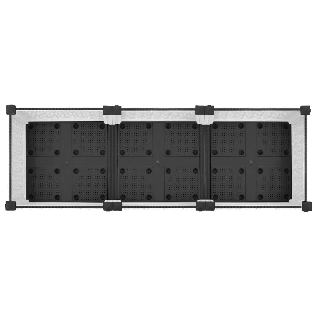 Havekrukke med hjul Hvid 120 x 40 x 33 cm PP